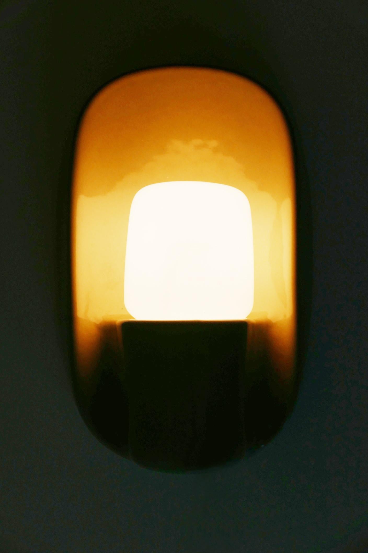 German Ceramic Systral Wall Lamp or Sconce 6458 by Wilhelm Wagenfeld for Lindner, 1970