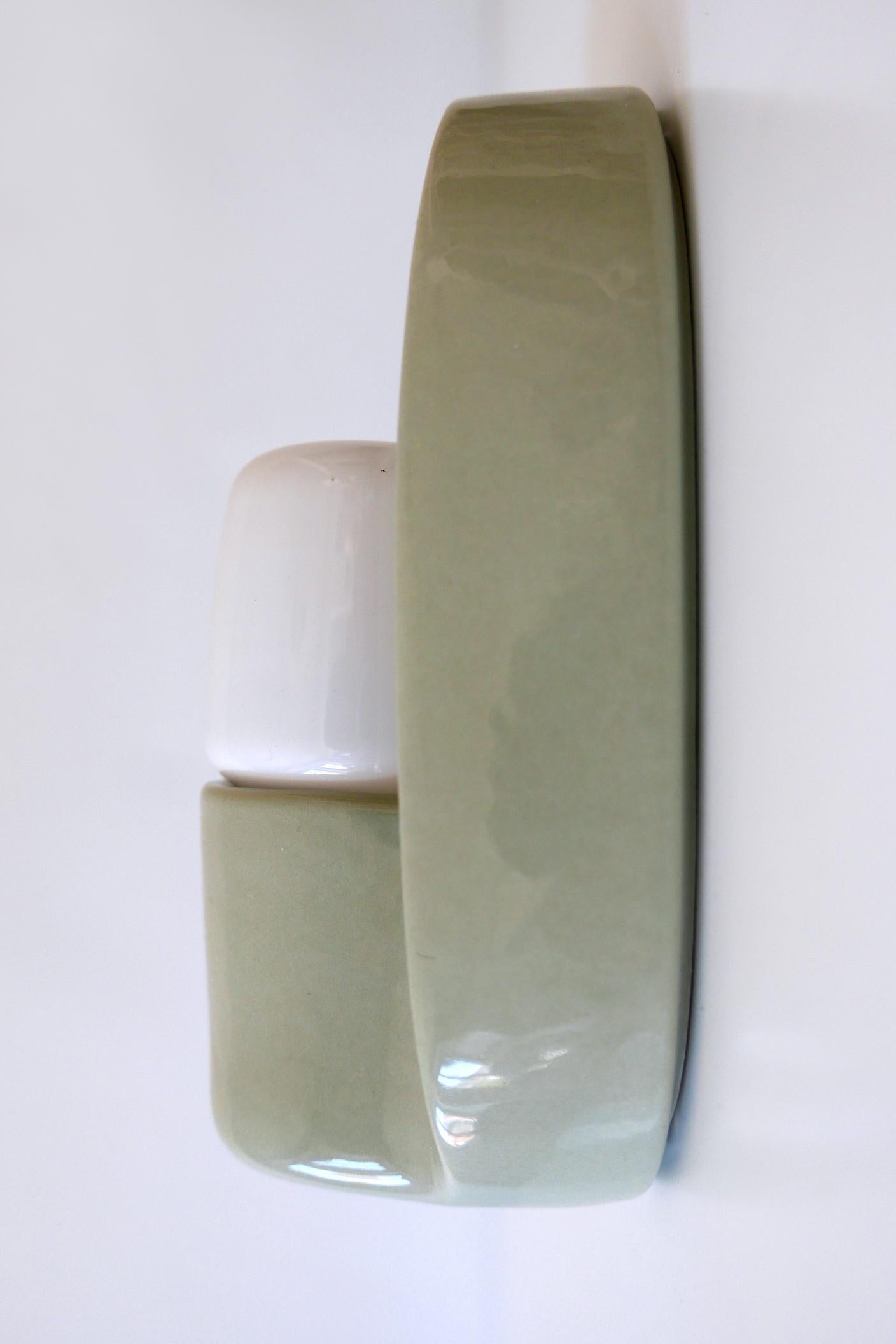 Ceramic Systral Wall Lamp or Sconce 6458 by Wilhelm Wagenfeld for Lindner, 1970 In Good Condition In Munich, DE