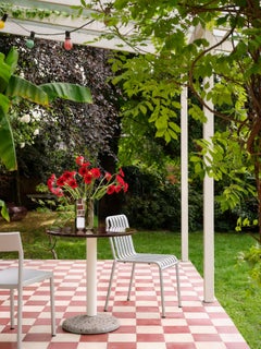 Ceramic Table Ø70, Outdoor - Bordeaux Porcelain - by Muller Van Severen for Hay