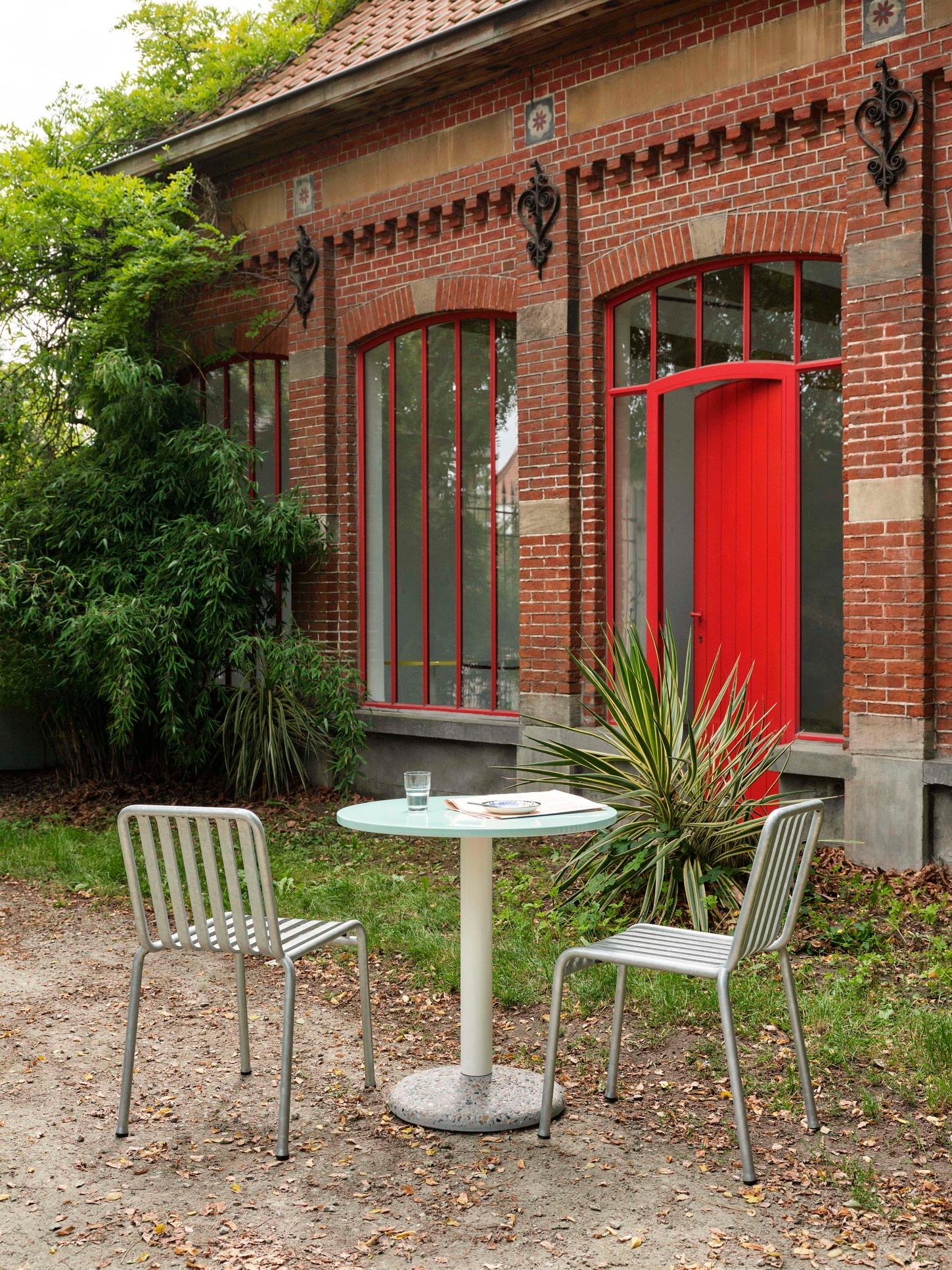 Ceramic Table Ø70, Outdoor-Light Mint Porcelain-by Muller Van Severen for Hay In New Condition For Sale In Dubai, AE