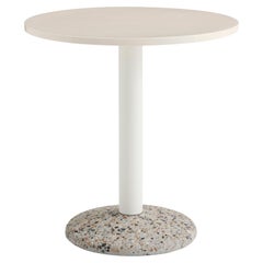 Table en céramique Ø70, extérieur- Porcelaine blanc chaud-par Iler Van Severen pour Hay