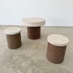 Ceramic Table and Matching Stools, 1950s USA