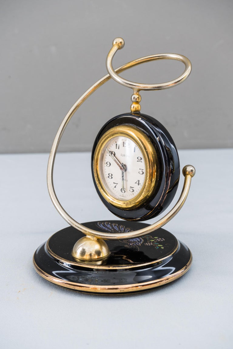 Ceramic Table Clock Europa, circa 1970s at 1stDibs