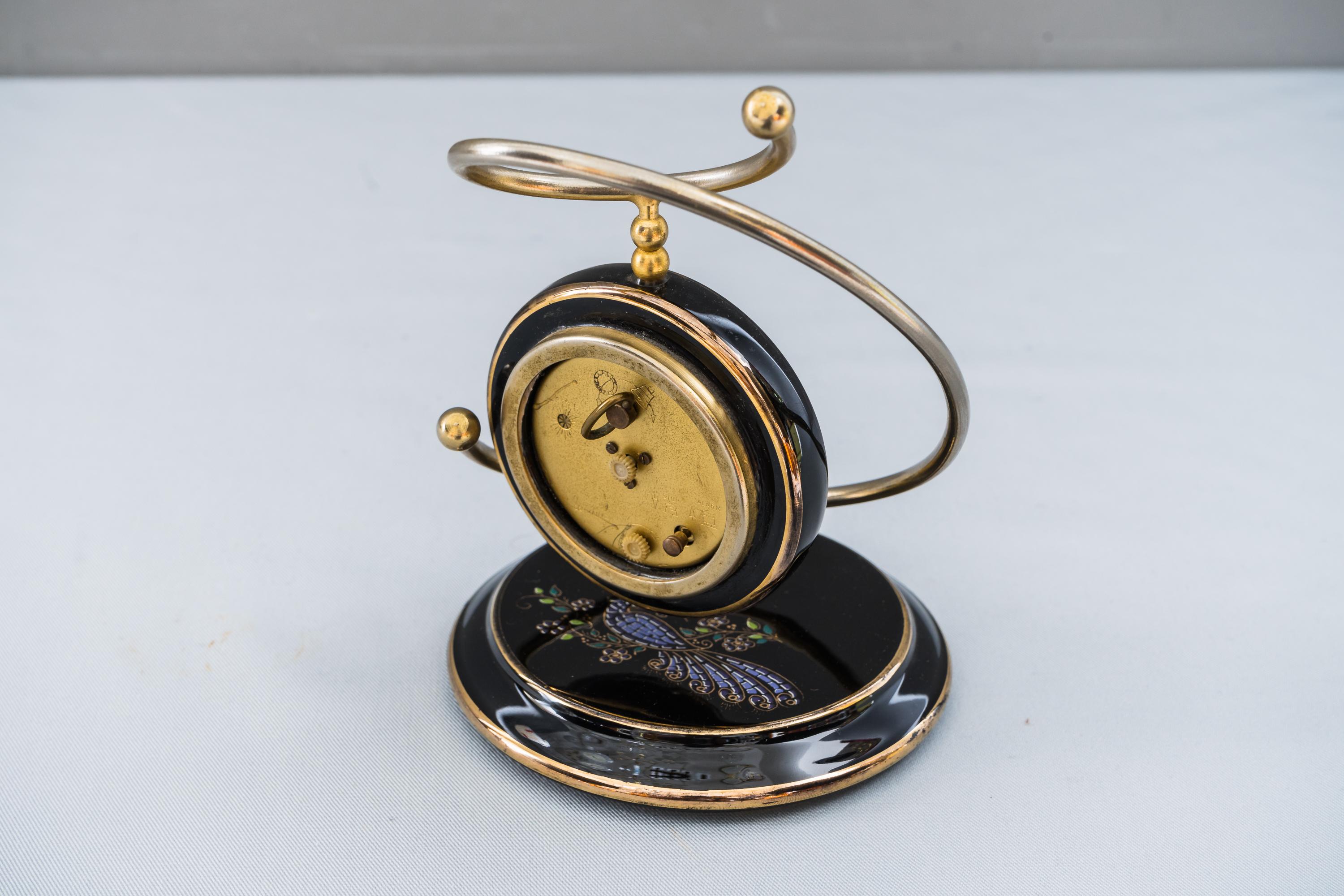 Late 20th Century Ceramic Table Clock Europa, circa 1970s