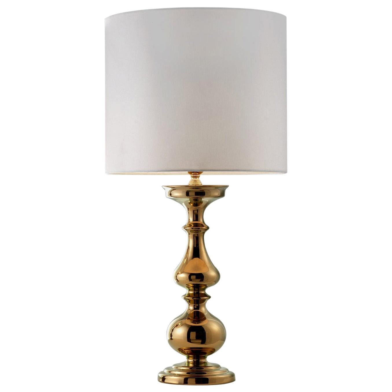 Ceramic Table Lamp "ABHA" Handcrafted in Bronze by Gabriella B., Made in Italy For Sale