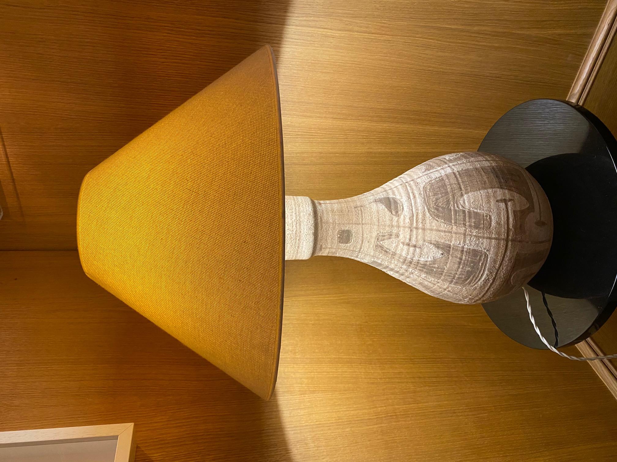 Milieu du XXe siècle Lampe de bureau en céramique, Accolay, France, années 1960 en vente