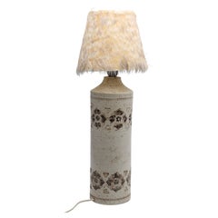 Keramische Tischlampe Aldo Londi Bitossi für Bergboms Schweden 1960er Jahre Markiert