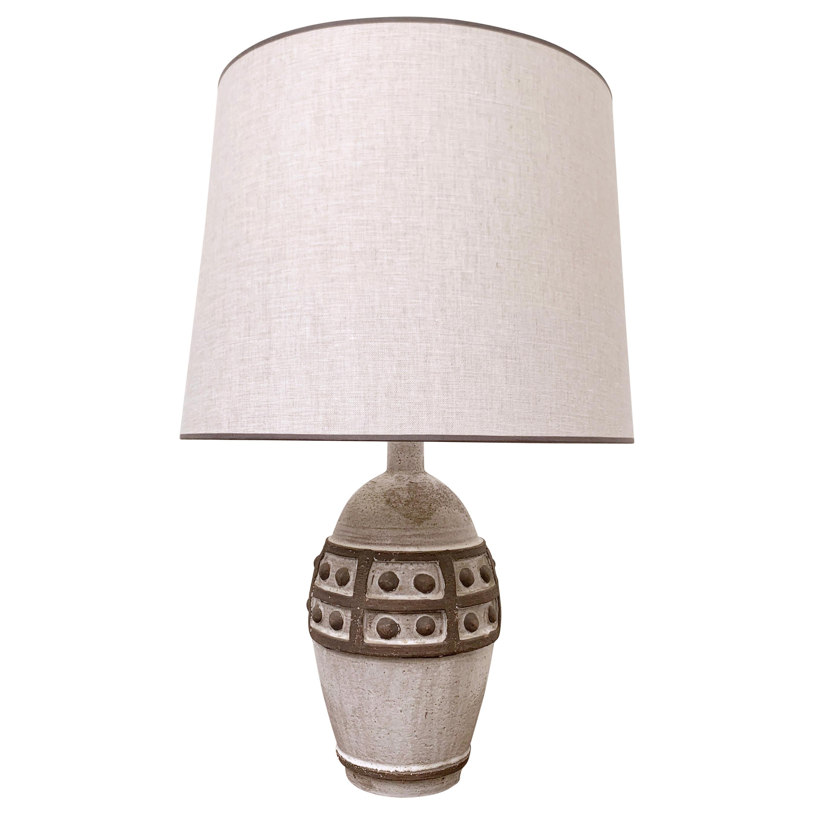 Mid-Century Modern Ceramic Table Lamp, Belgium For Sale