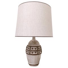 Lampada da tavolo in ceramica moderna di metà secolo, Belgio