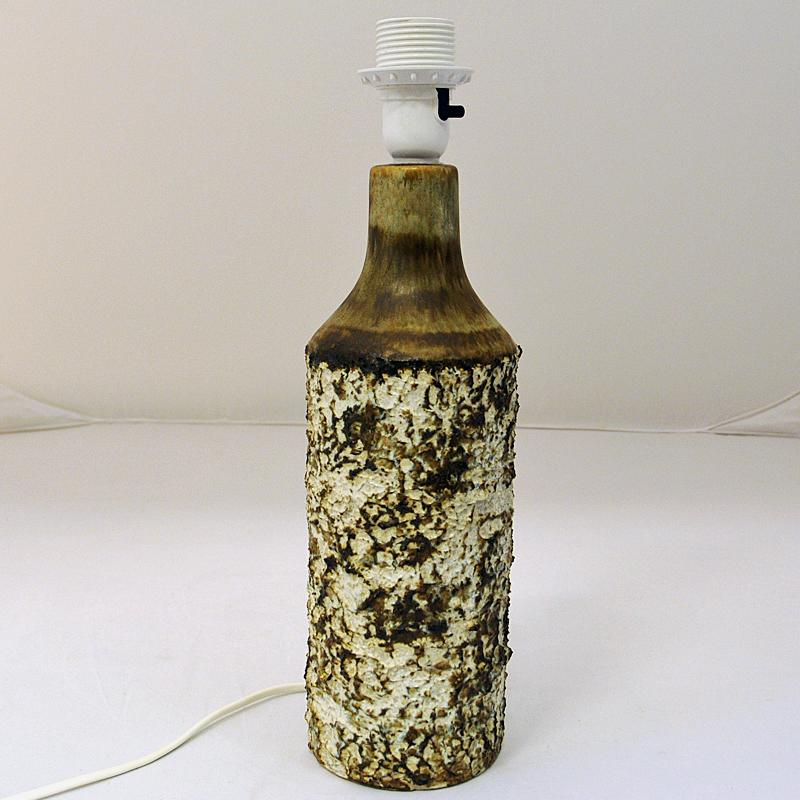 Fine XX secolo Lampada da tavolo in ceramica Birch di Bruno Karlsson per Ego, Svezia, anni '70