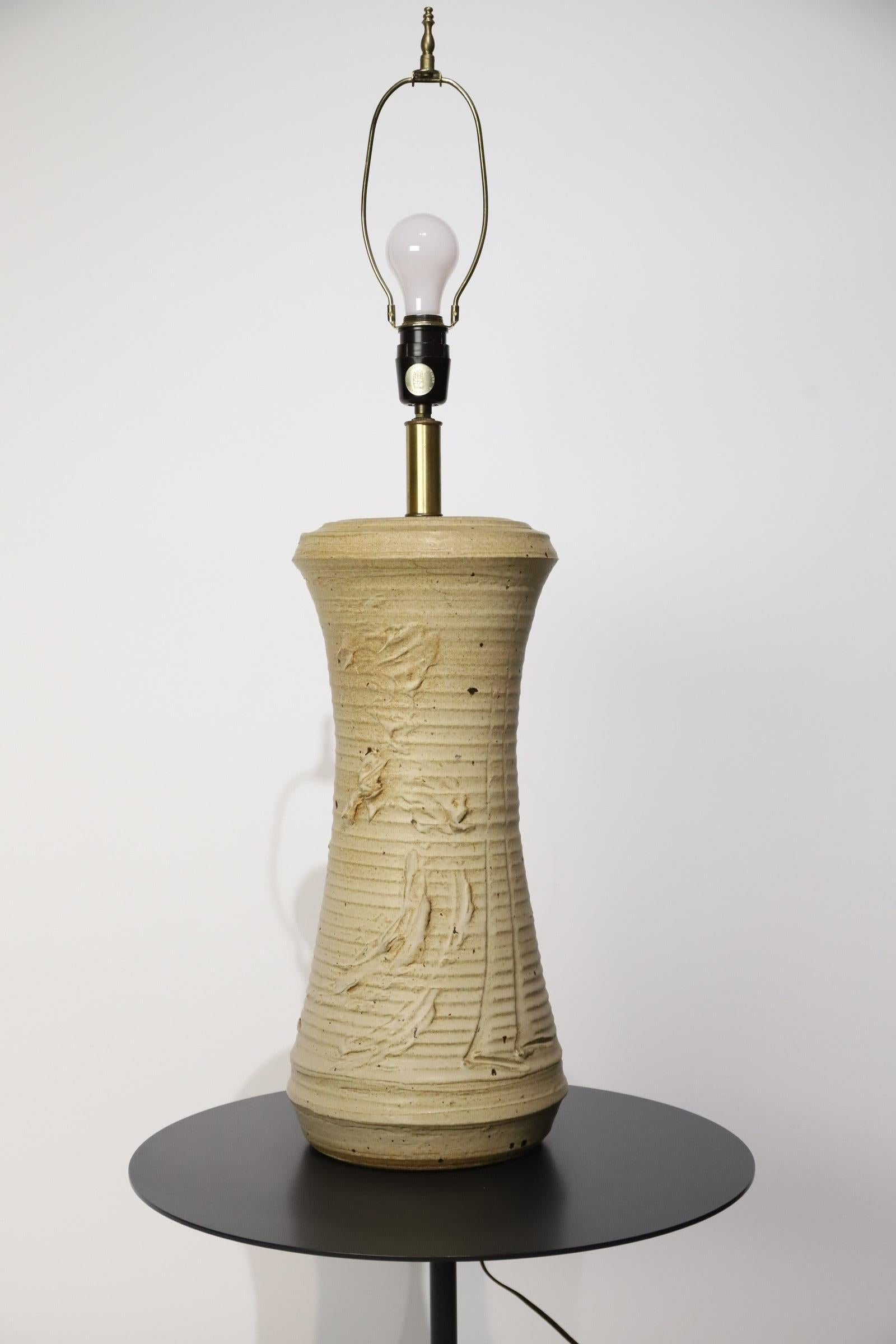 Late 20th Century Ceramic Table Lamp Bob Kinzie Affiliated Craftsmen For Sale