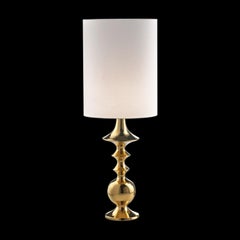 Ceramic Table Lamp "BRIX" Handcrafted in 24-Karat Gold by Gabriella B. in Italy