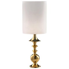 Lampe de bureauBRIX en céramique fabriquée à la main en or 24 carats par Gabriella B. en Italie
