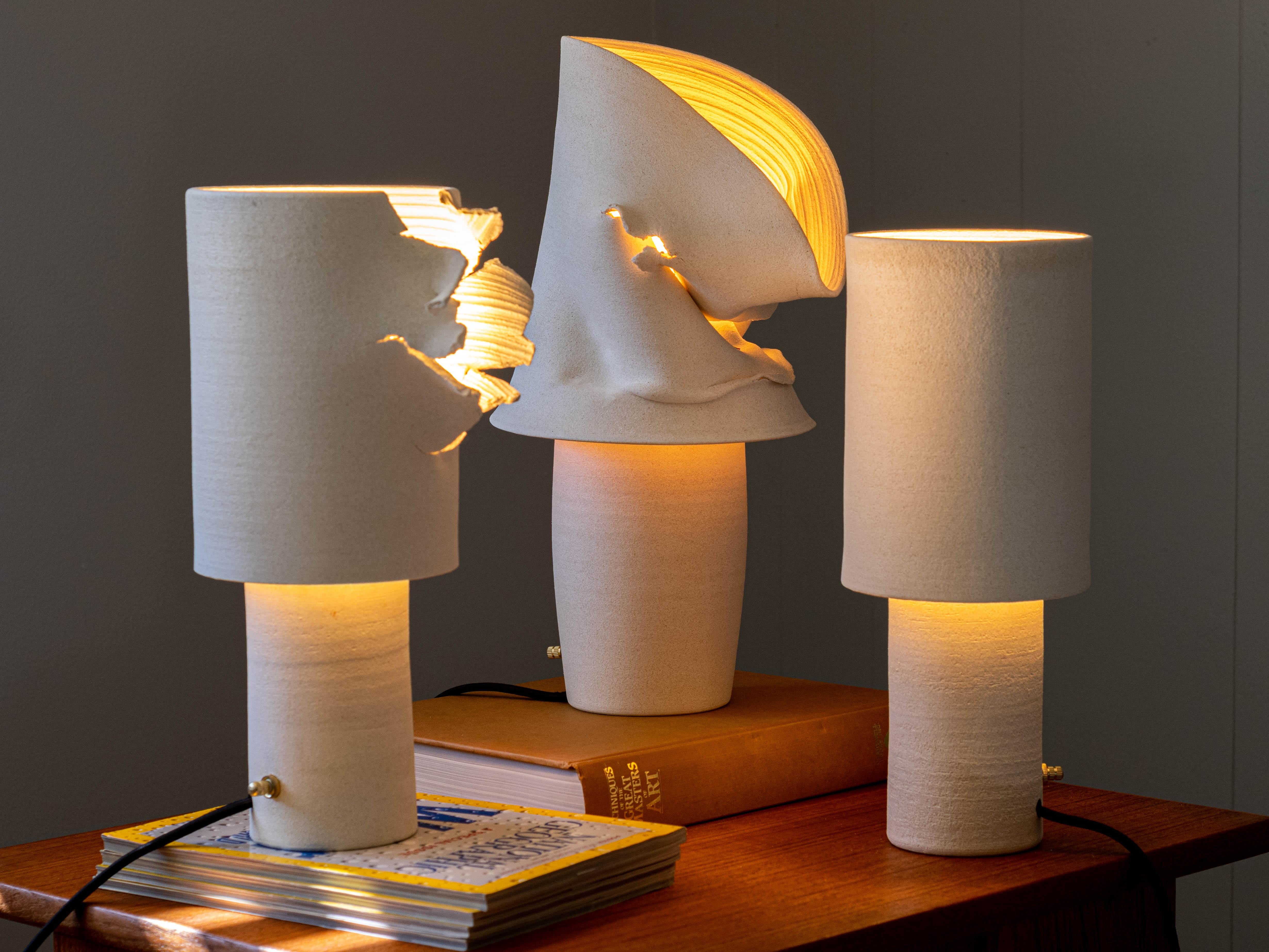 Ceramic Table Lamp Burst #1 Artist Made For Sale 1