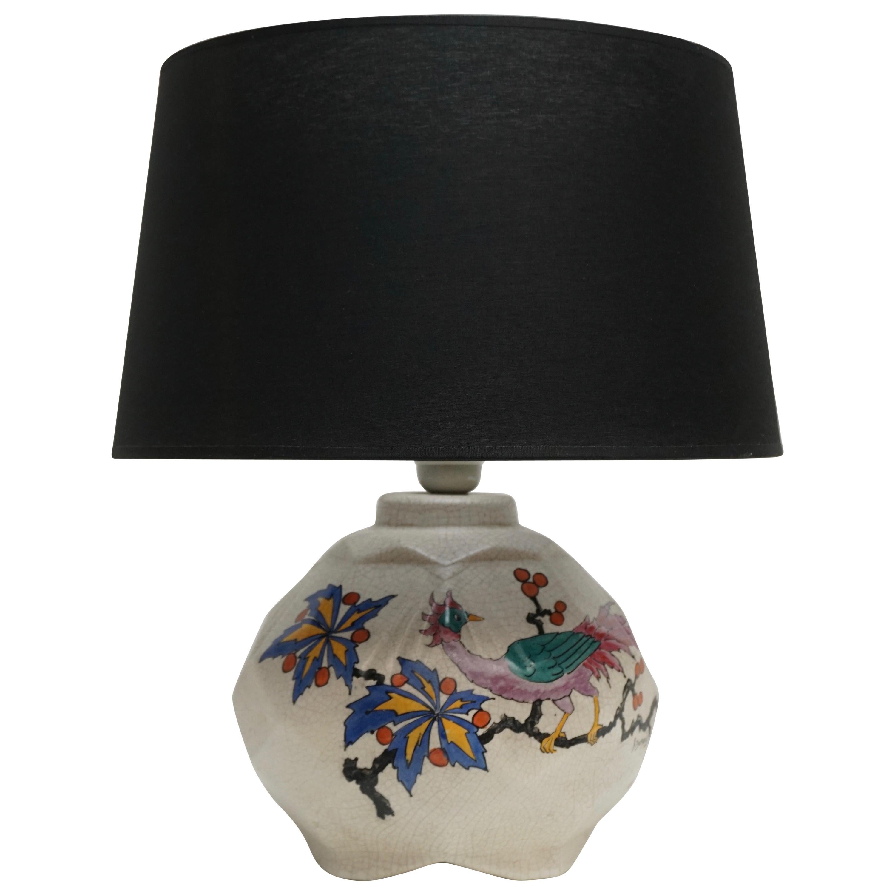 Lampe de table en céramique par A. Dubois, Belgique Midcentury en vente