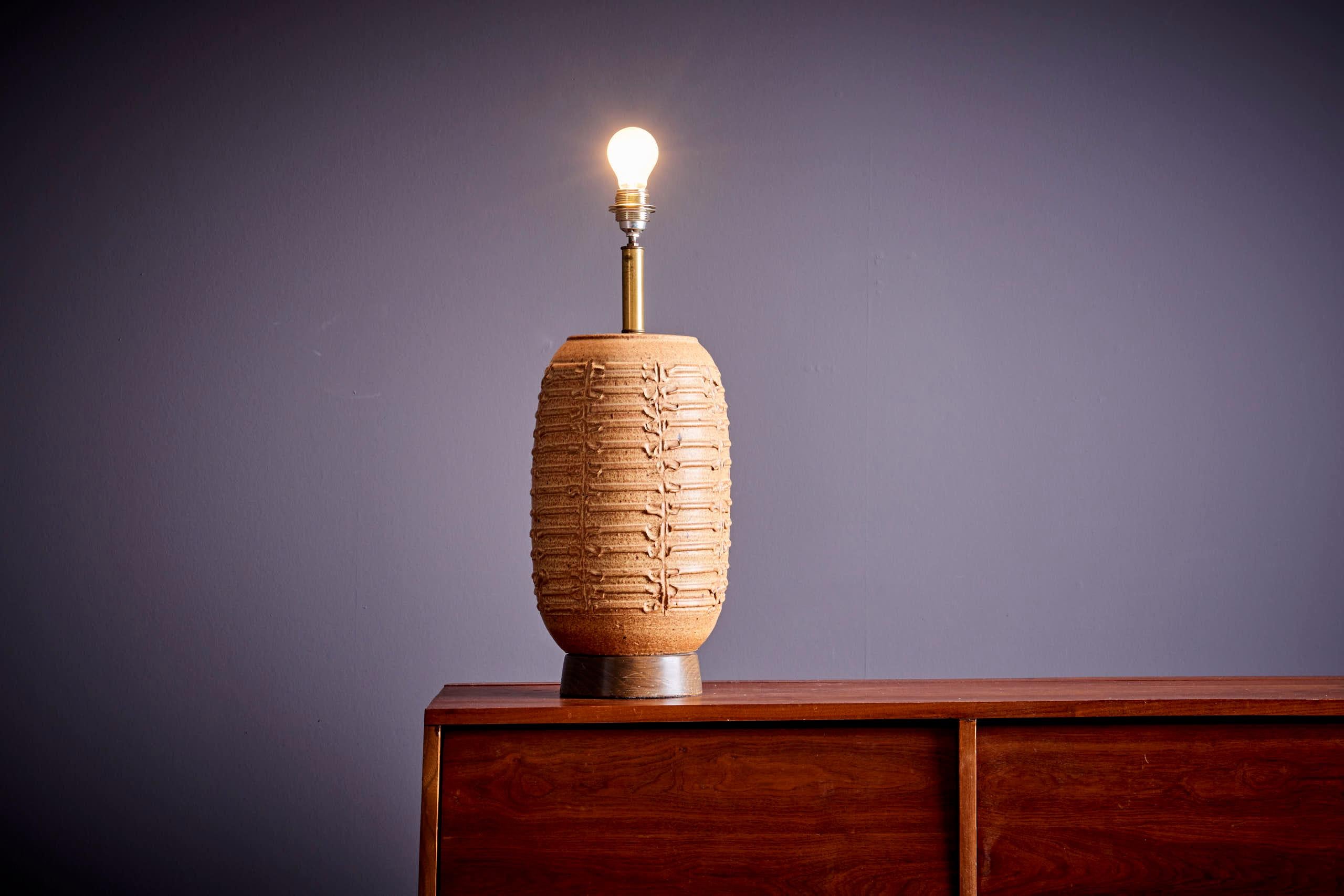 20th Century Ceramic Table Lamp by Affiliated Craftsmen Bob Kinzie, US, 1960s