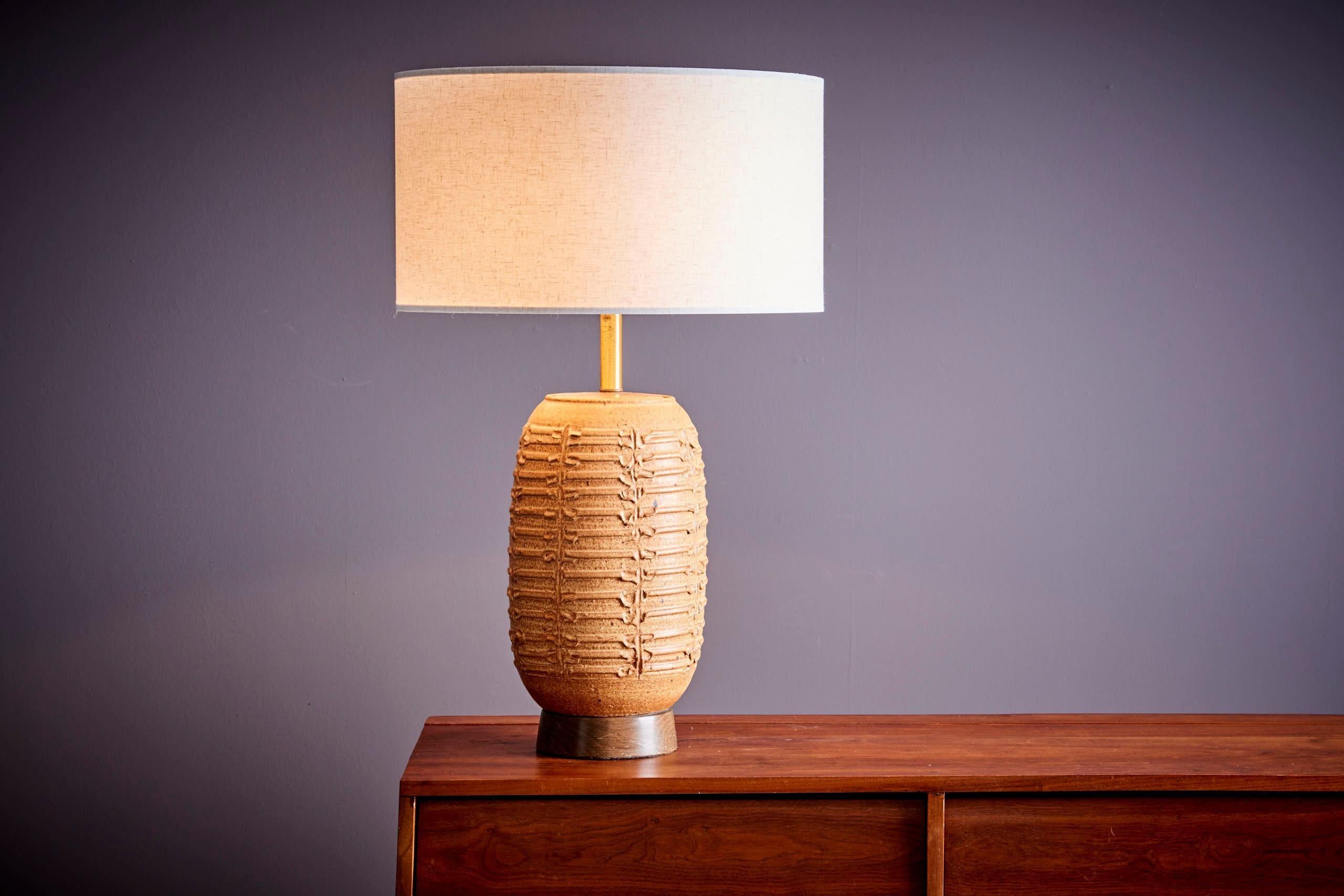 Mid-Century Modern Ceramic Table Lamp by Affiliated Craftsmen Bob Kinzie, US, 1960s