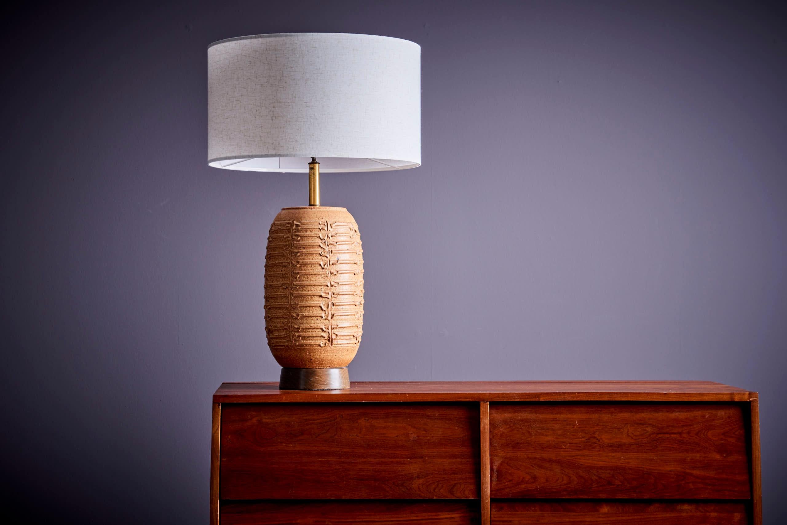 Mid-Century Modern Ceramic Table Lamp by Affiliated Craftsmen Bob Kinzie, US, 1960s