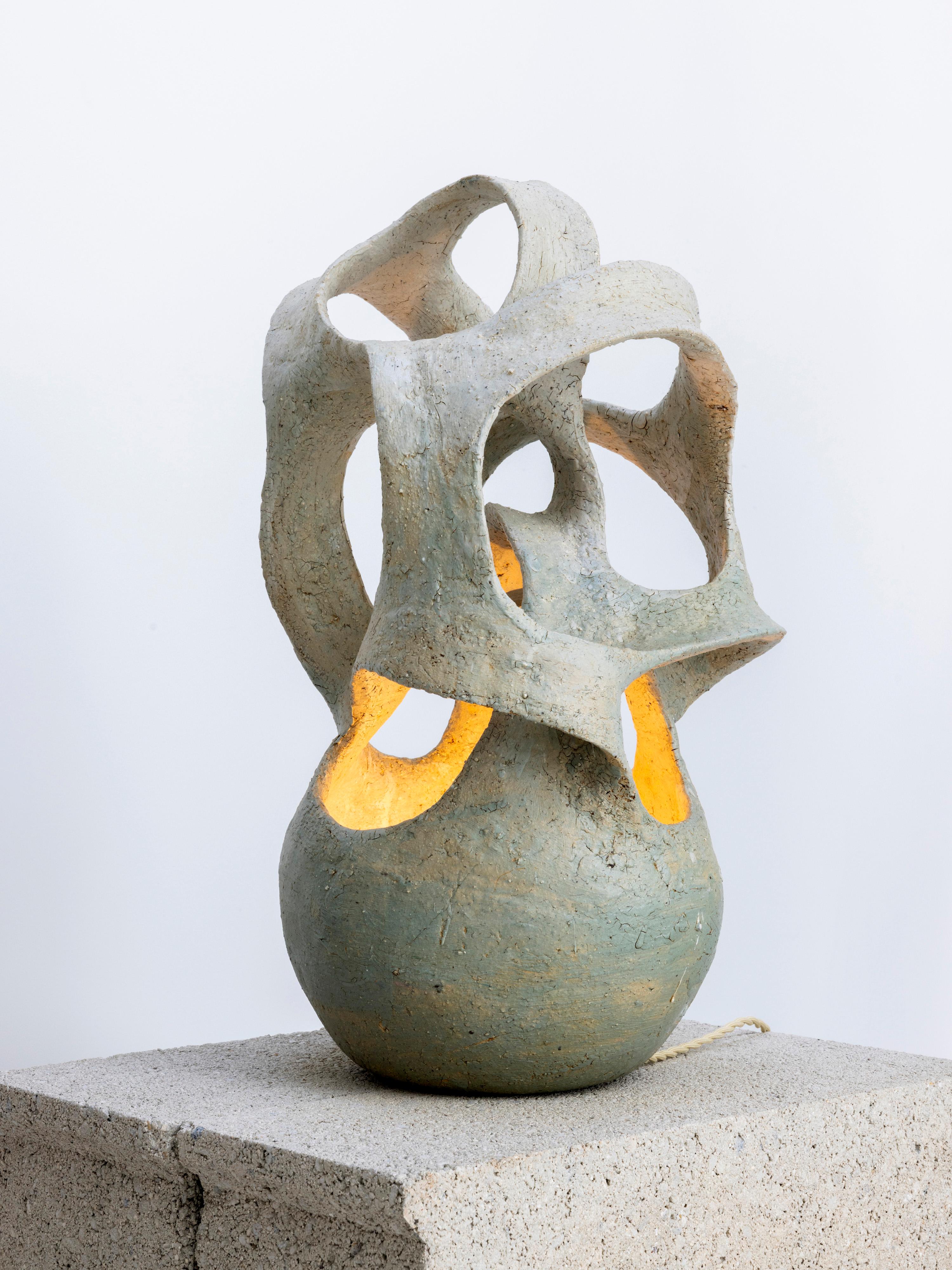 Organic Modern Ceramic Table Lamp by Agnès Debizet, 2021 For Sale