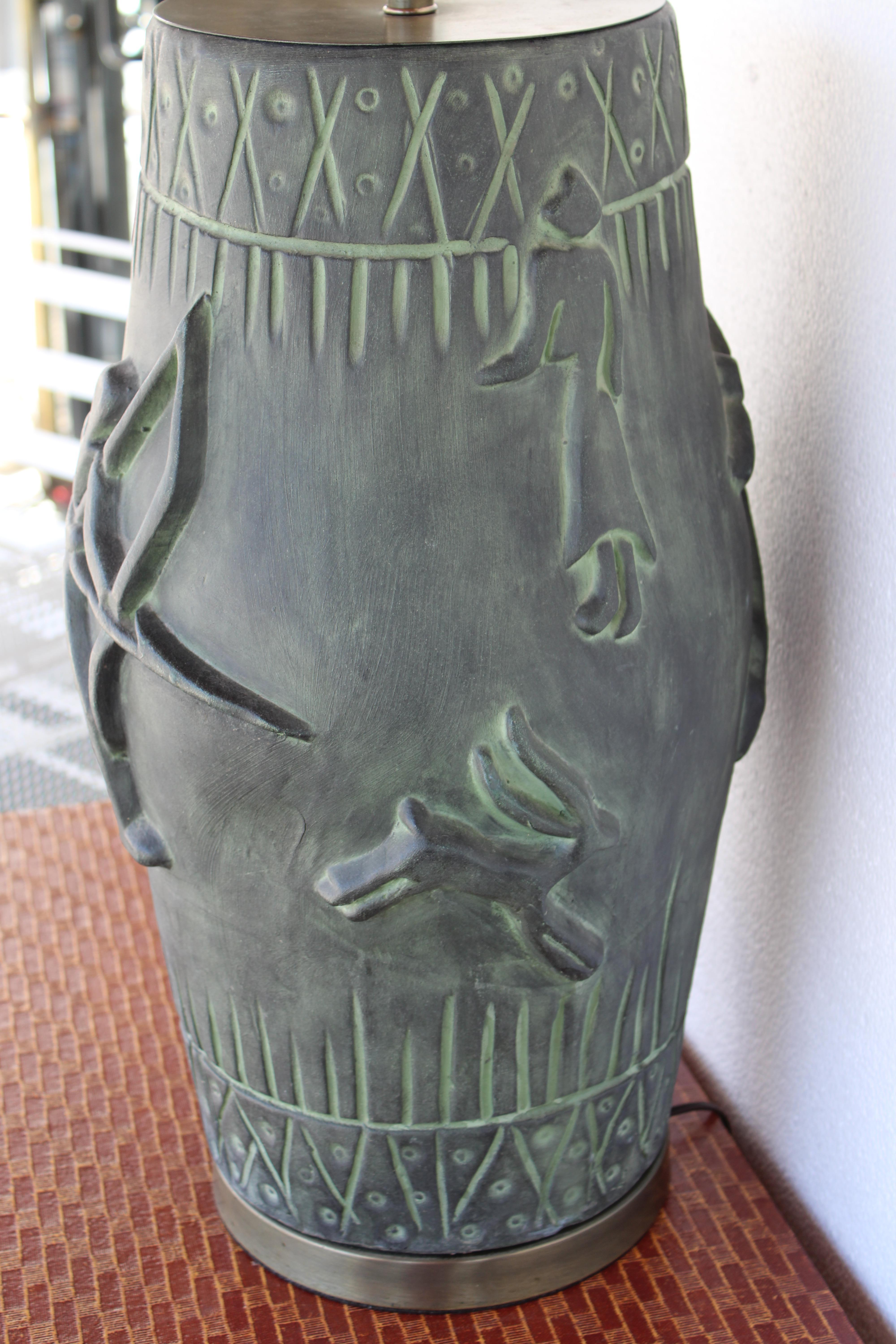Lampe de table en céramique par Akron Bon état - En vente à Palm Springs, CA