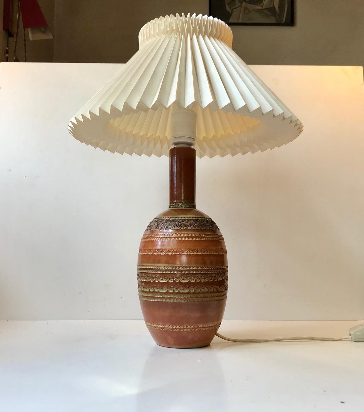 Mid-Century Modern Lampe de bureau en céramique d'Aldo Londi pour Bitossi, années 1960 en vente
