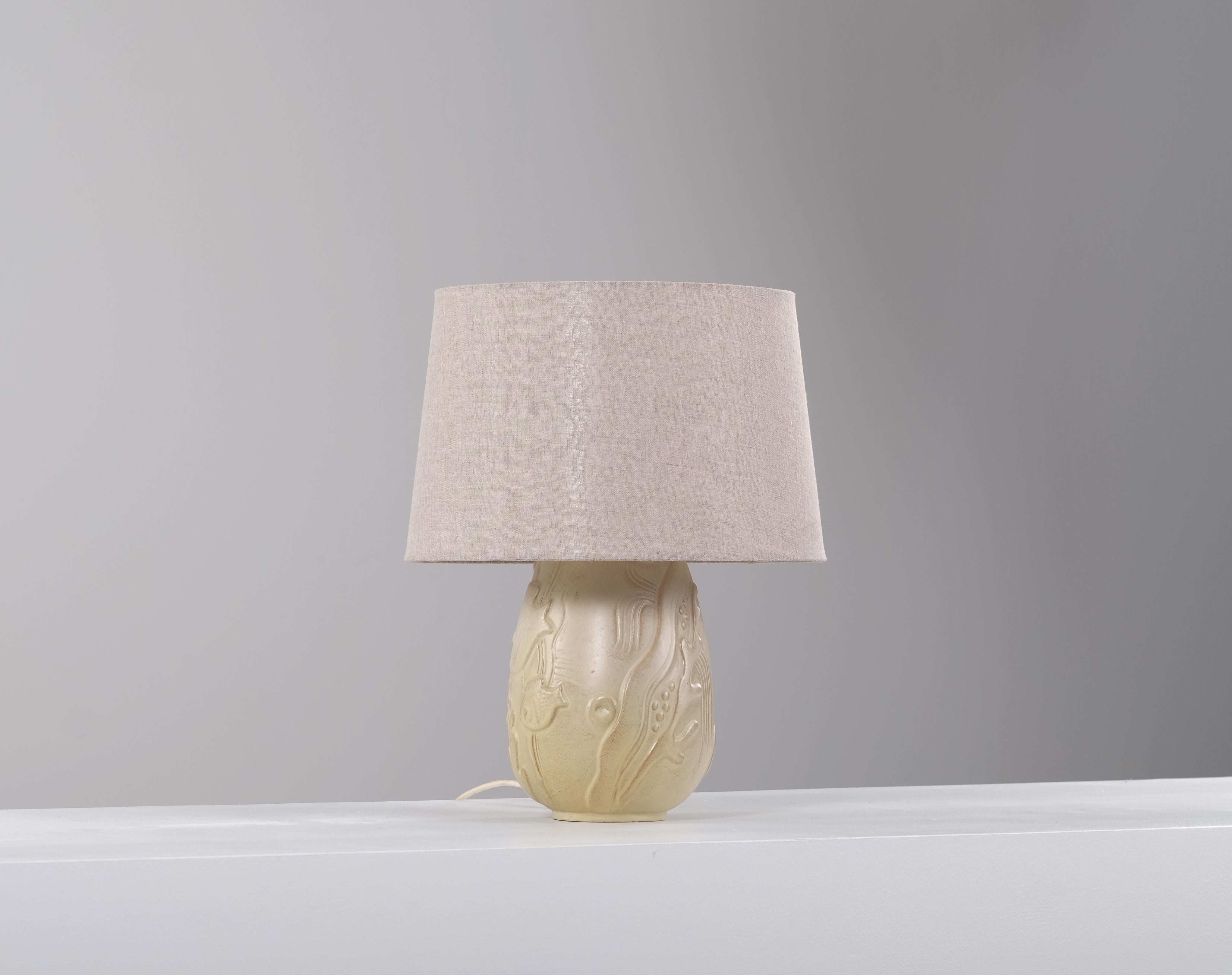 Ceramic Table Lamp by Anna-Lisa Thomson, 1940s For Sale 1