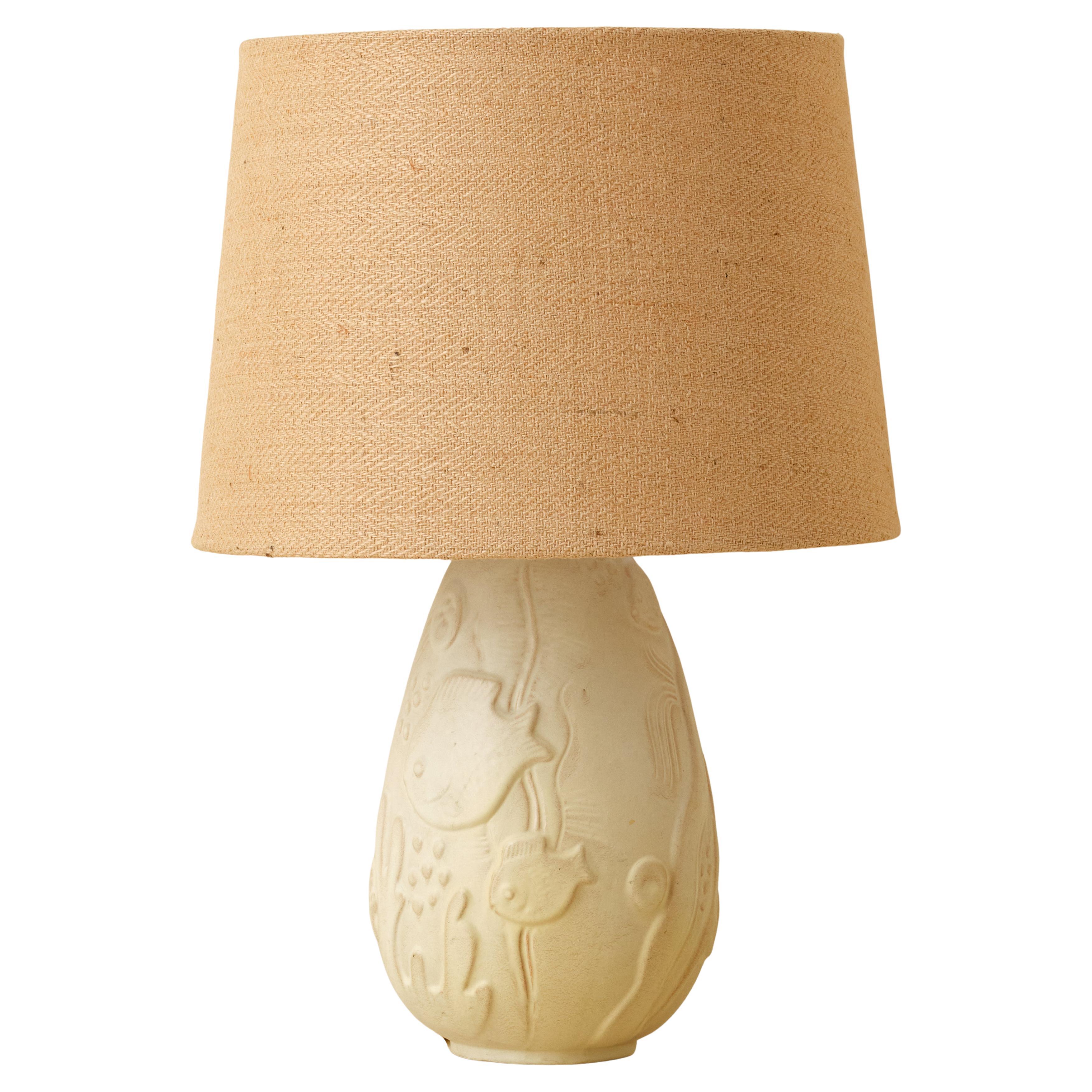 Ceramic Table Lamp by Anna-Lisa Thomson, 1940s For Sale