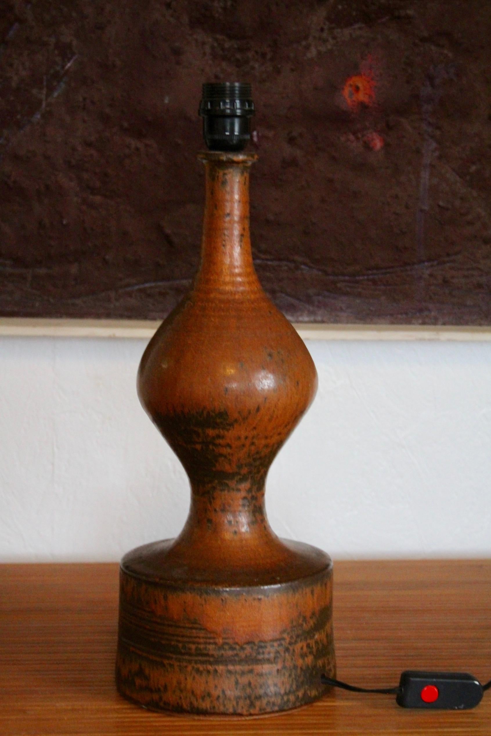 French Ceramic table lamp by Arpot For Sale