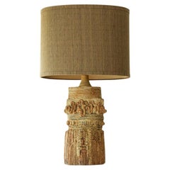 Ceramic Table Lamp by B. Rooke, New Lampshade by R. Houben, 1970