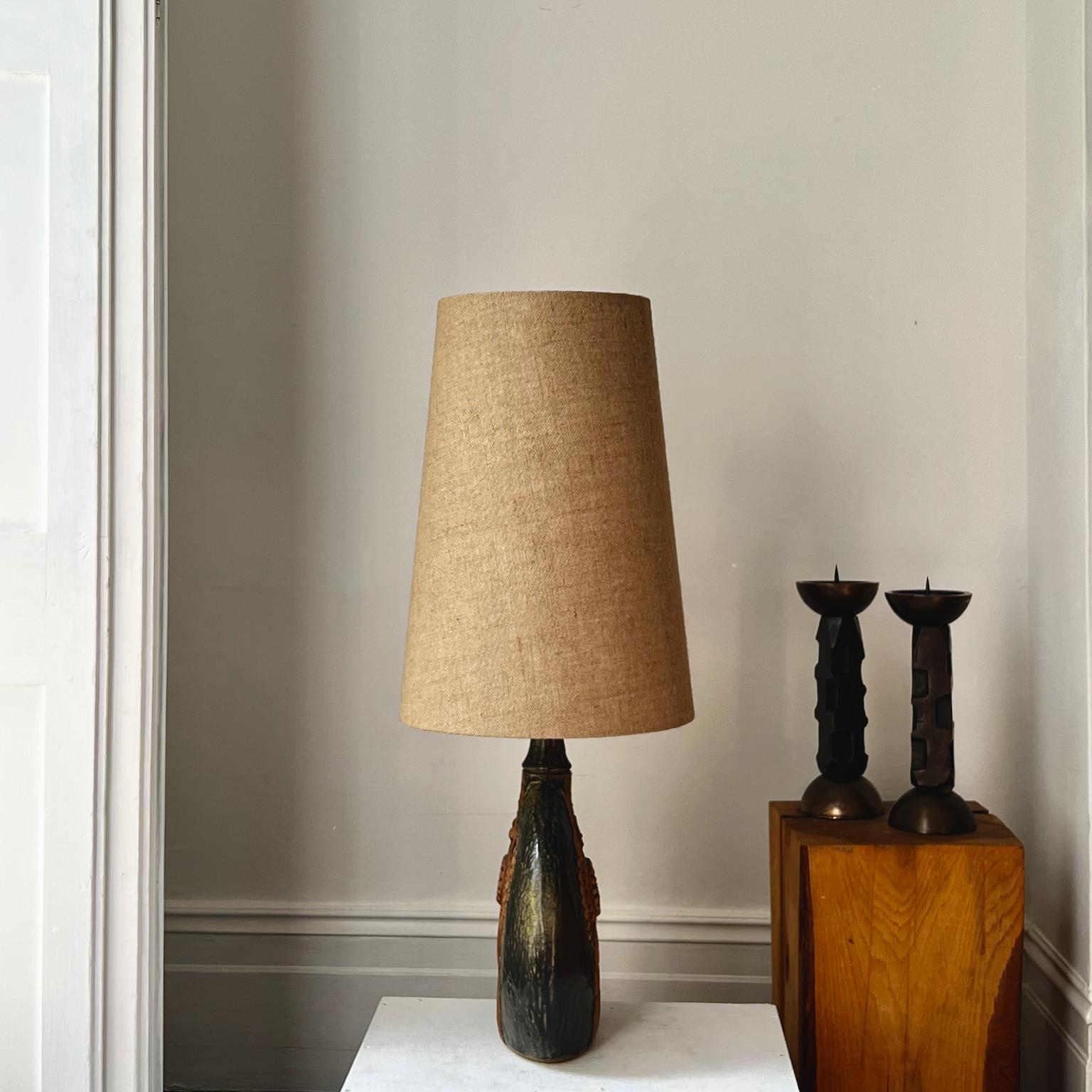 Mid-Century Modern Ceramic Table Lamp by Bernard Rooke, England, 1970s