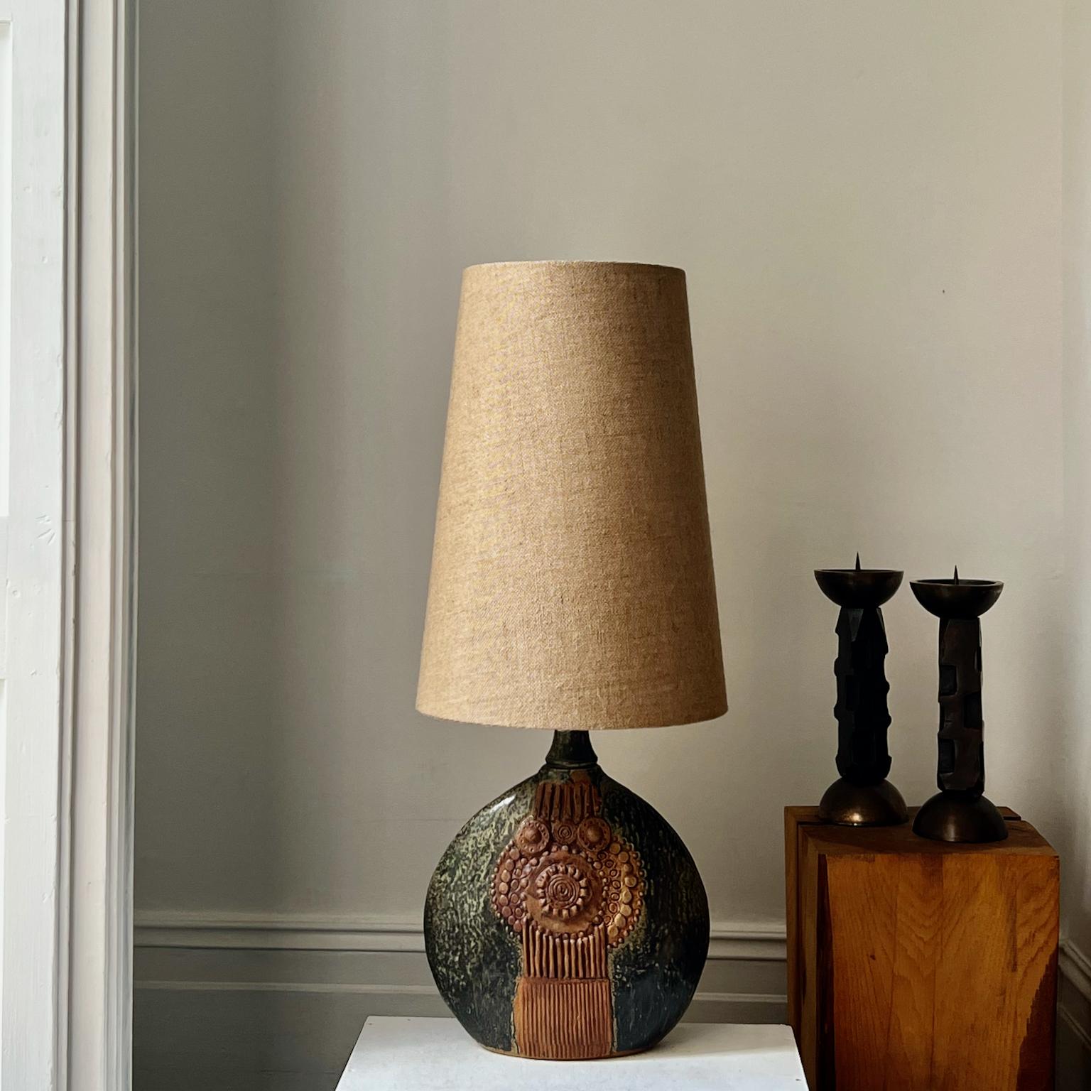 Ceramic Table Lamp by Bernard Rooke, England, 1970s In Good Condition In London, GB