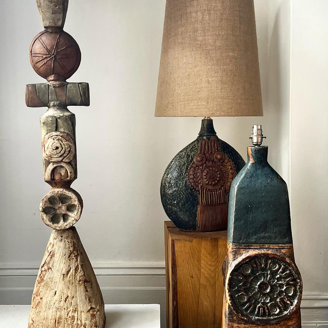 Lampe de table en céramique de Bernard Rooke, Angleterre, 1970 2