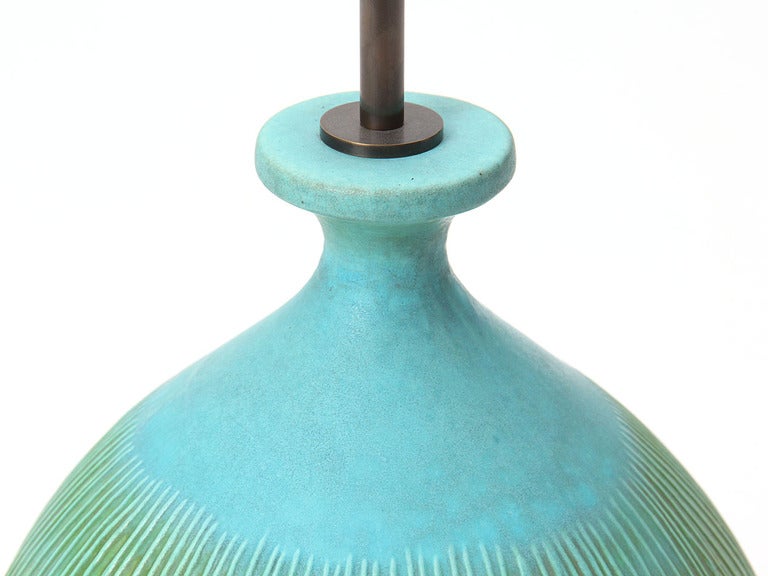 Mid-Century Modern Ceramic Table Lamp by Bitossi for Raymor