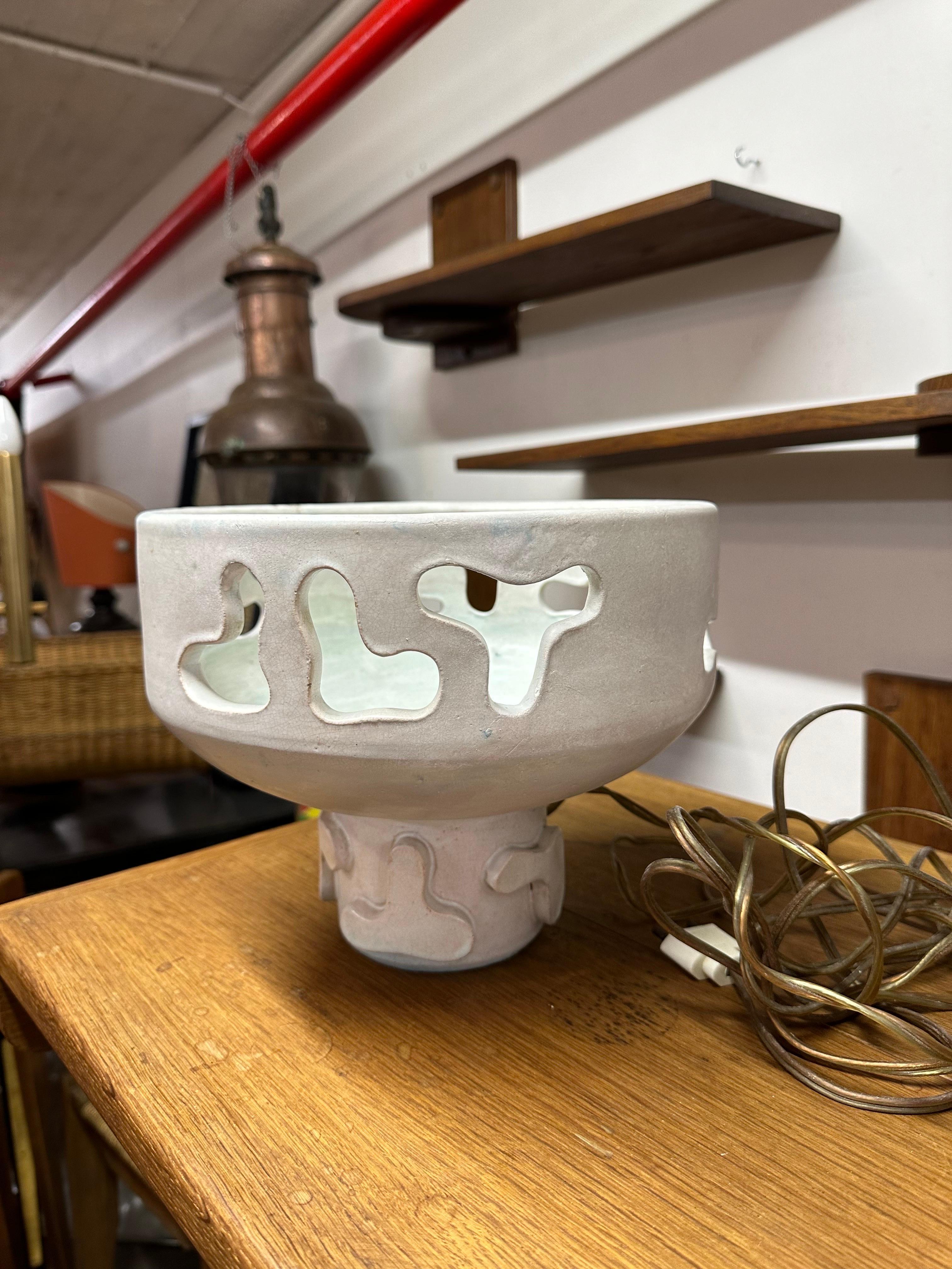 an unusual danikowski ceramic lamp one of a kind
