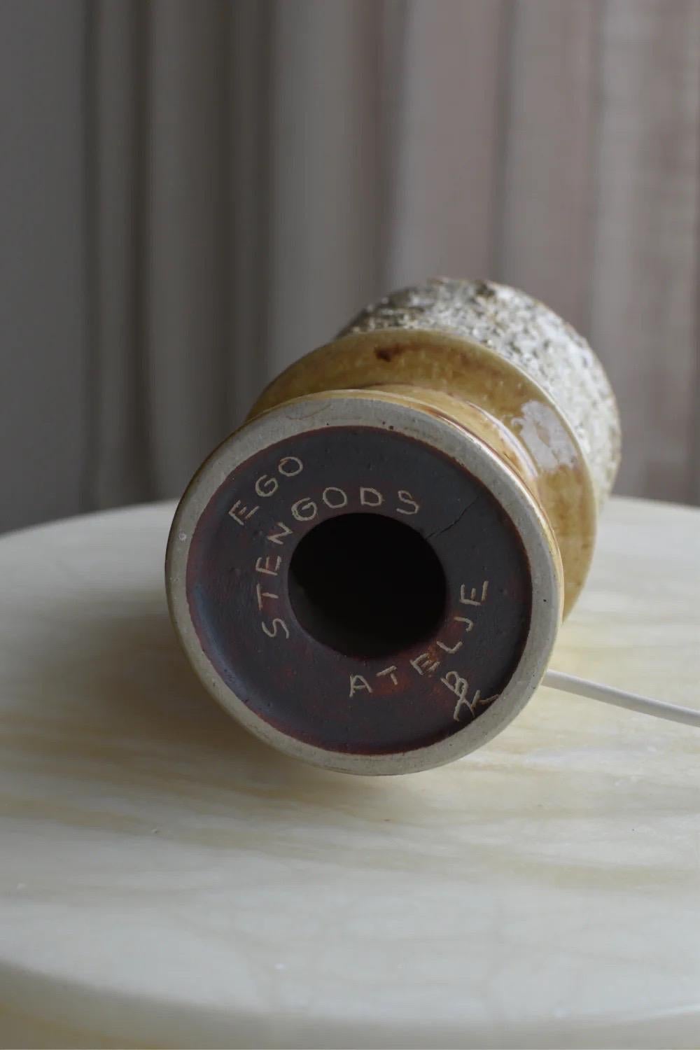 Ceramic Table Lamp by Bruno Karlsson for Ego Ateljé For Sale 1