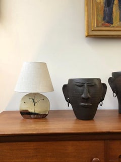 Ceramic Table Lamp by Colette Houtmann at Lune Vague, France, circa 1980s