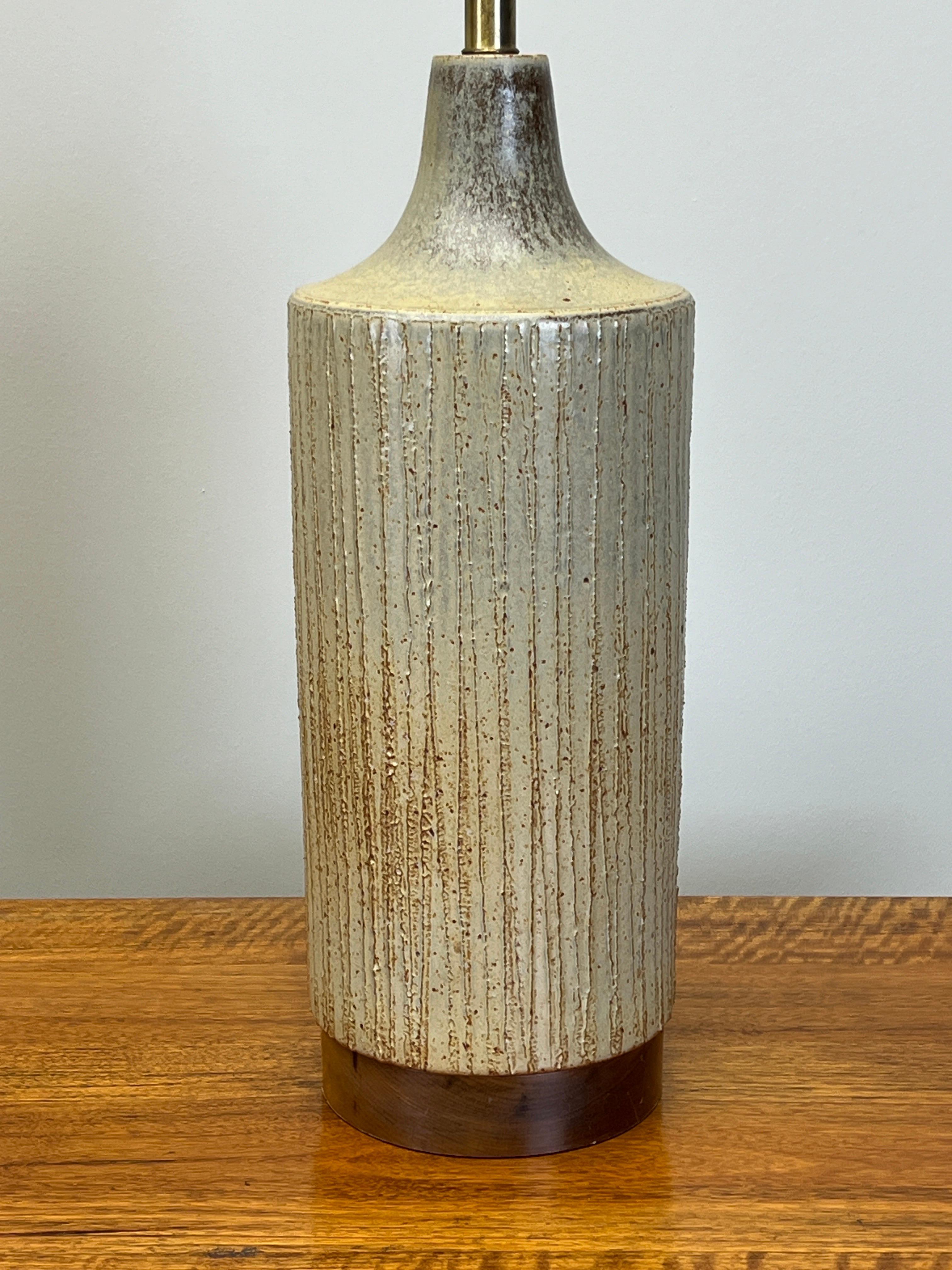 Mid-20th Century Ceramic Table Lamp by David Cressey For Sale