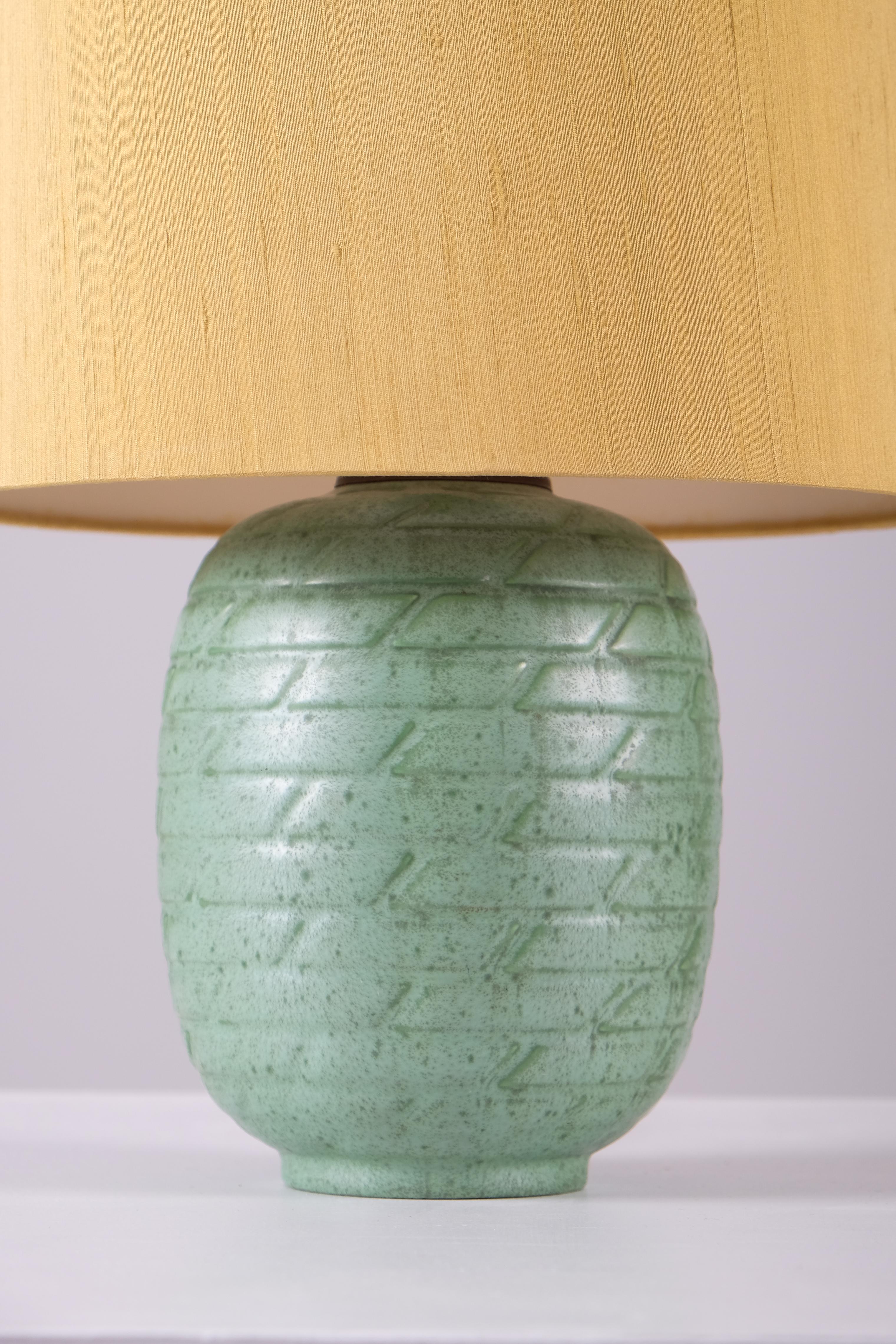 Swedish Ceramic Table Lamp by Gefle, Sweden, 1940s For Sale