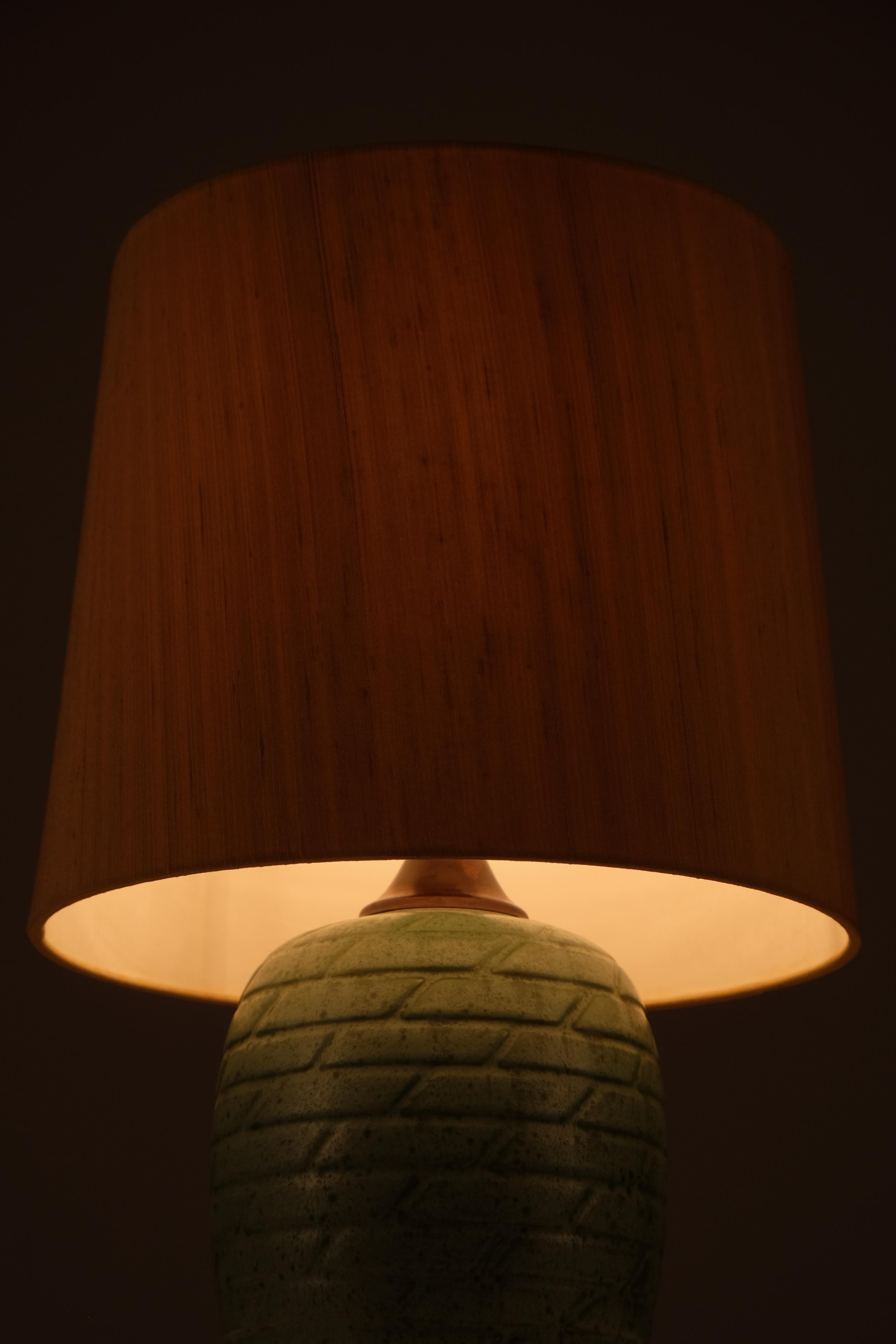 Mid-20th Century Ceramic Table Lamp by Gefle, Sweden, 1940s For Sale
