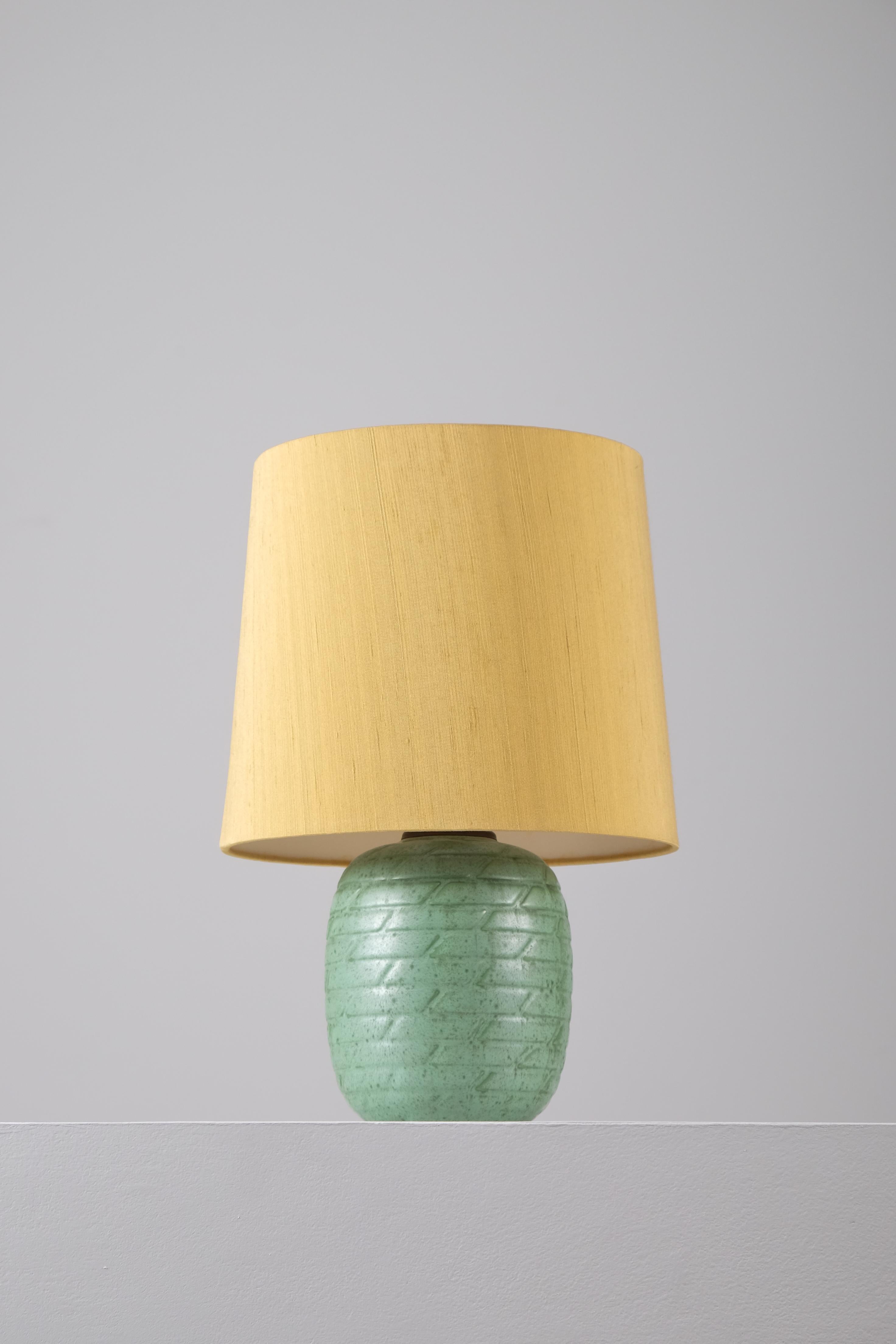 Ceramic Table Lamp by Gefle, Sweden, 1940s For Sale 1