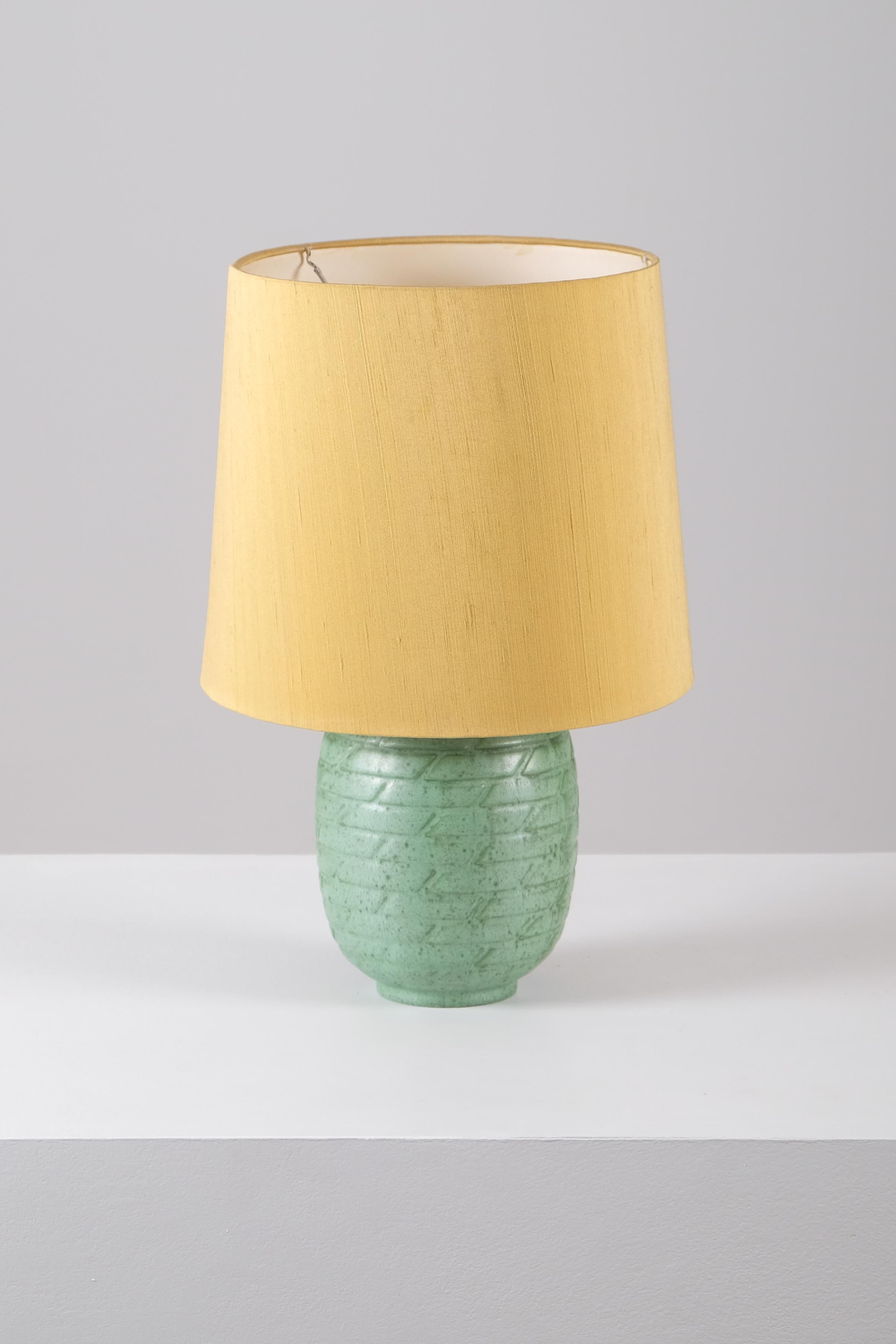 Ceramic Table Lamp by Gefle, Sweden, 1940s For Sale 2