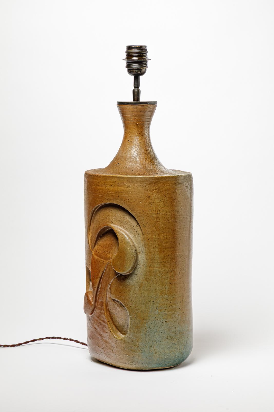 Beaux-Arts Lampe de table en céramique de Georges Martin, vers 1970-1980. en vente