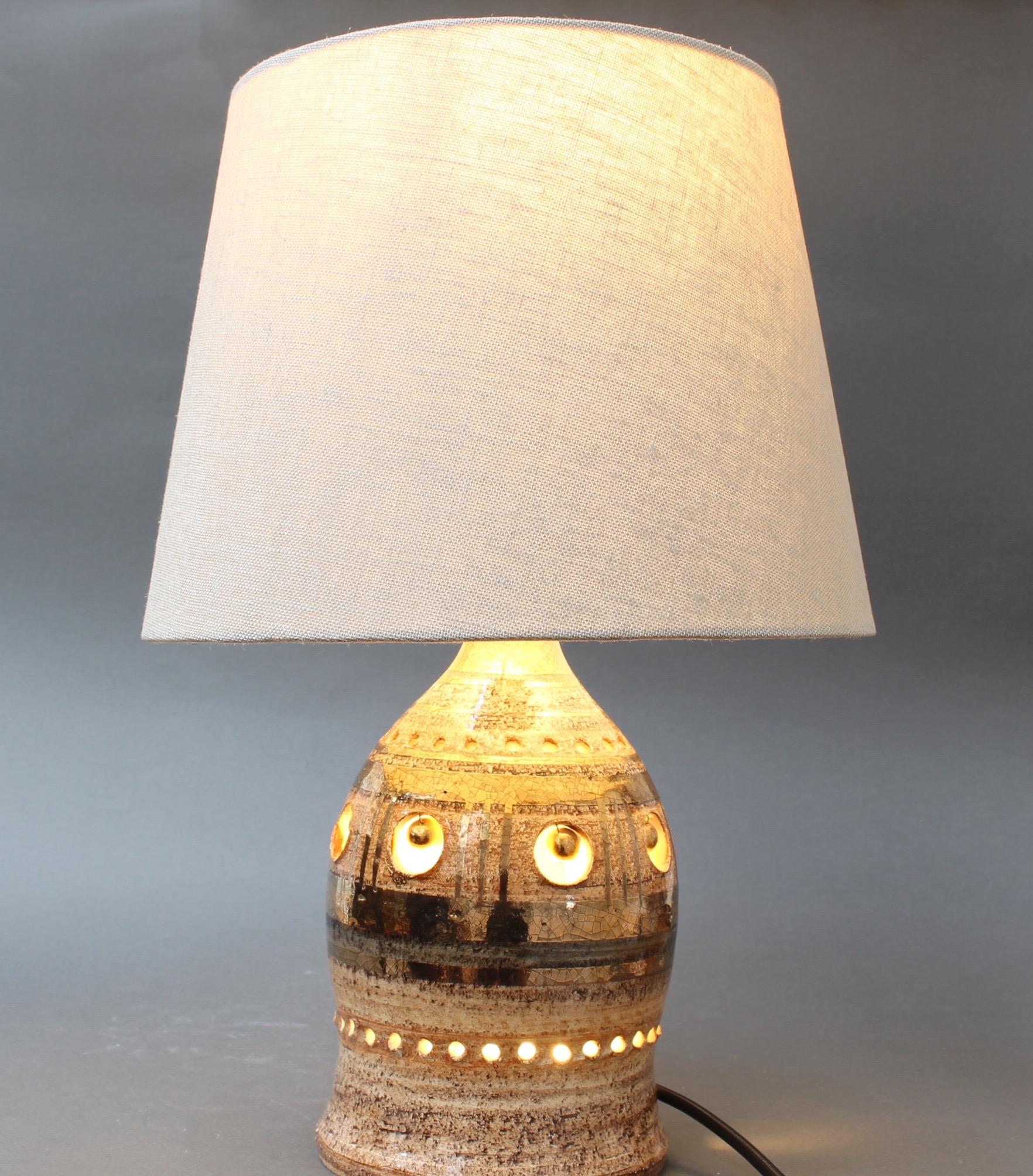 French Ceramic Table Lamp by Georges Pelletier, circa 1970s
