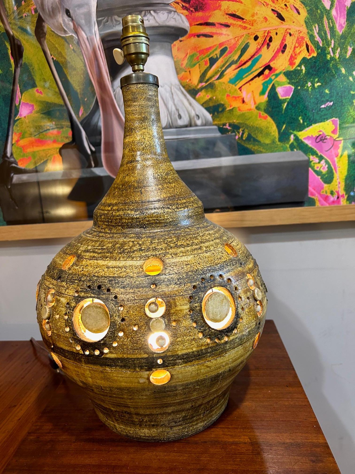 Keramische tischlampe von georges Pelletier, 1950er Jahre