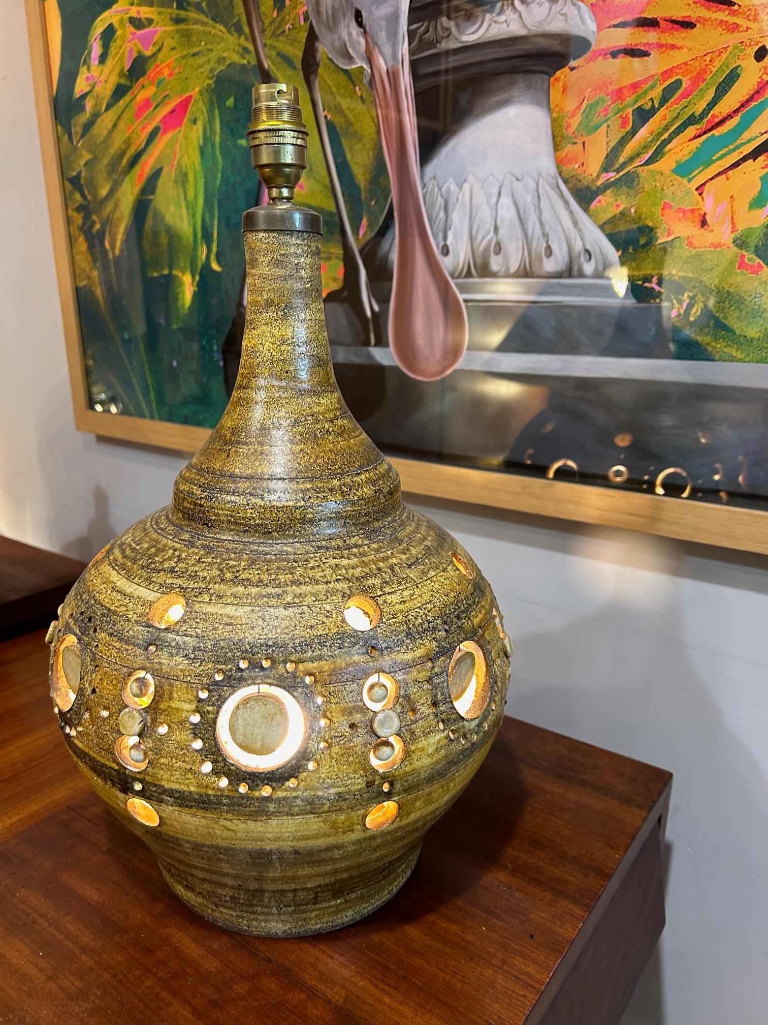 Keramische Tischlampe von Georges Pelletier, Frankreich, 1950er Jahre (Moderne) im Angebot