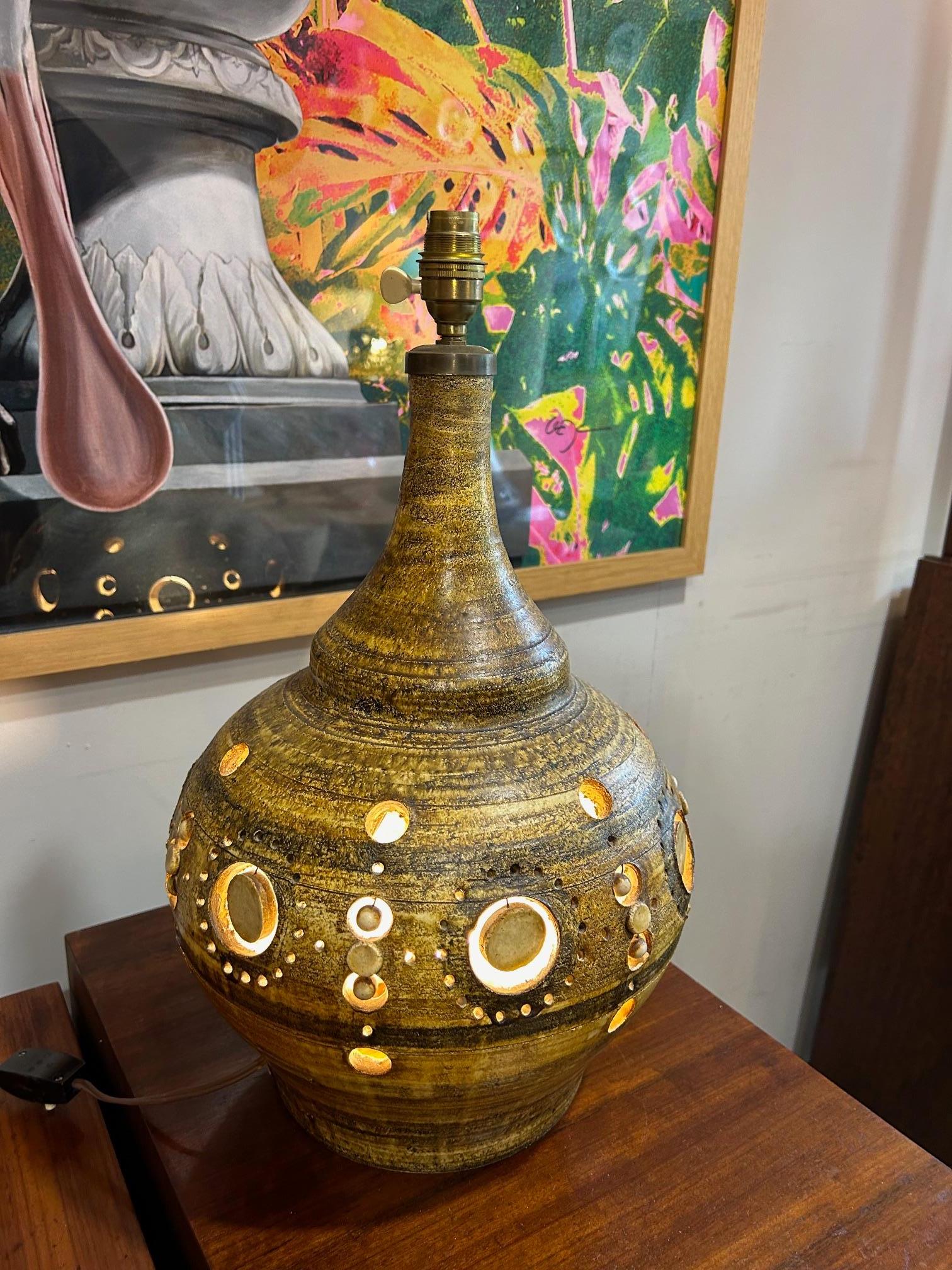 Keramische Tischlampe von Georges Pelletier, Frankreich, 1950er Jahre (Französisch) im Angebot