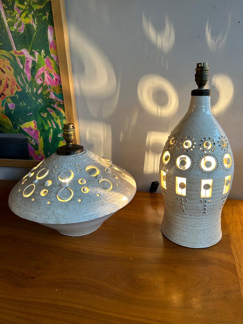 French Ceramic table Lamp by Georges Pelletier, France 1960s 