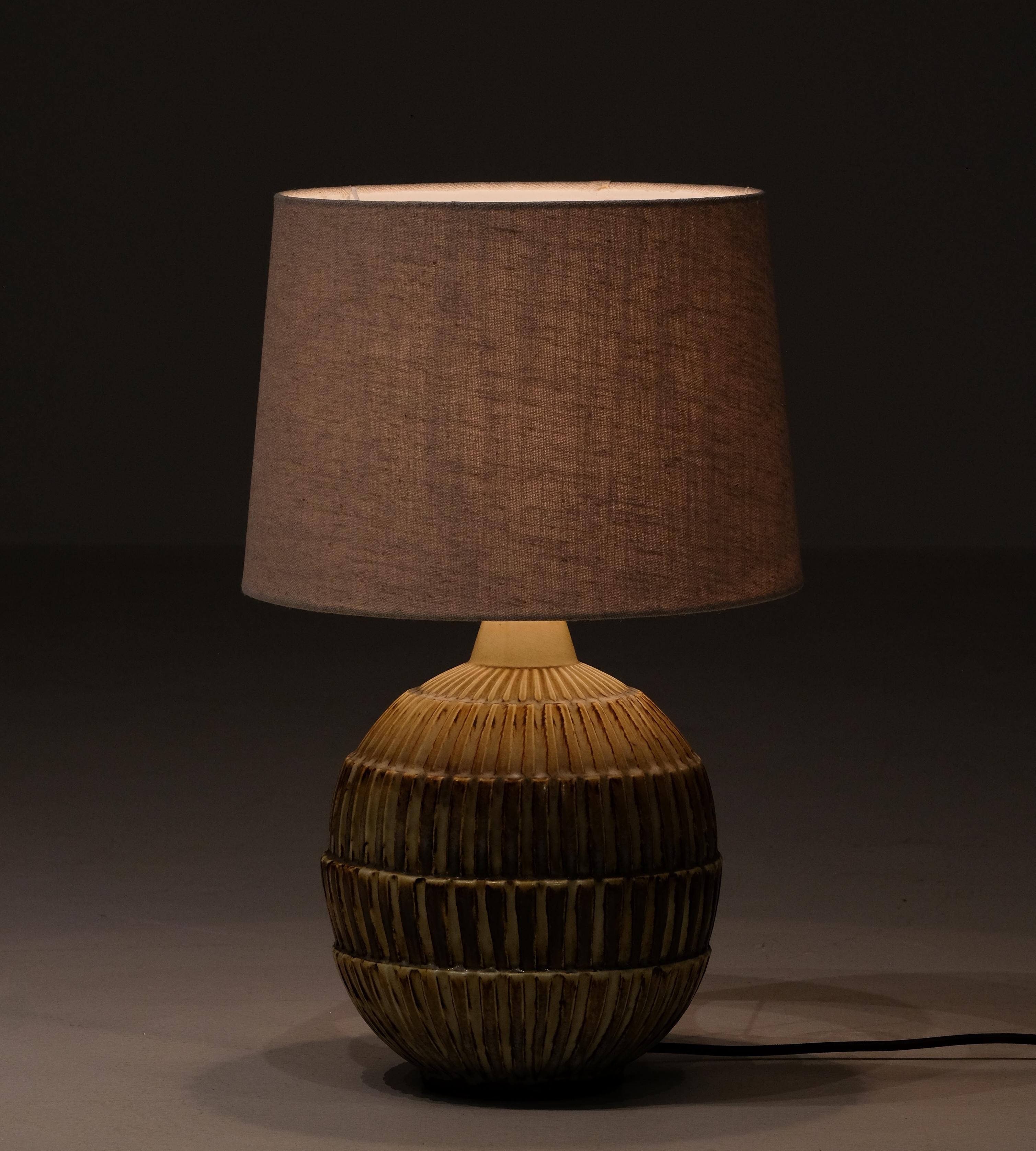 Scandinavian Modern Ceramic Table Lamp by Gertrud Lönegren, Rörstrand, 1930s