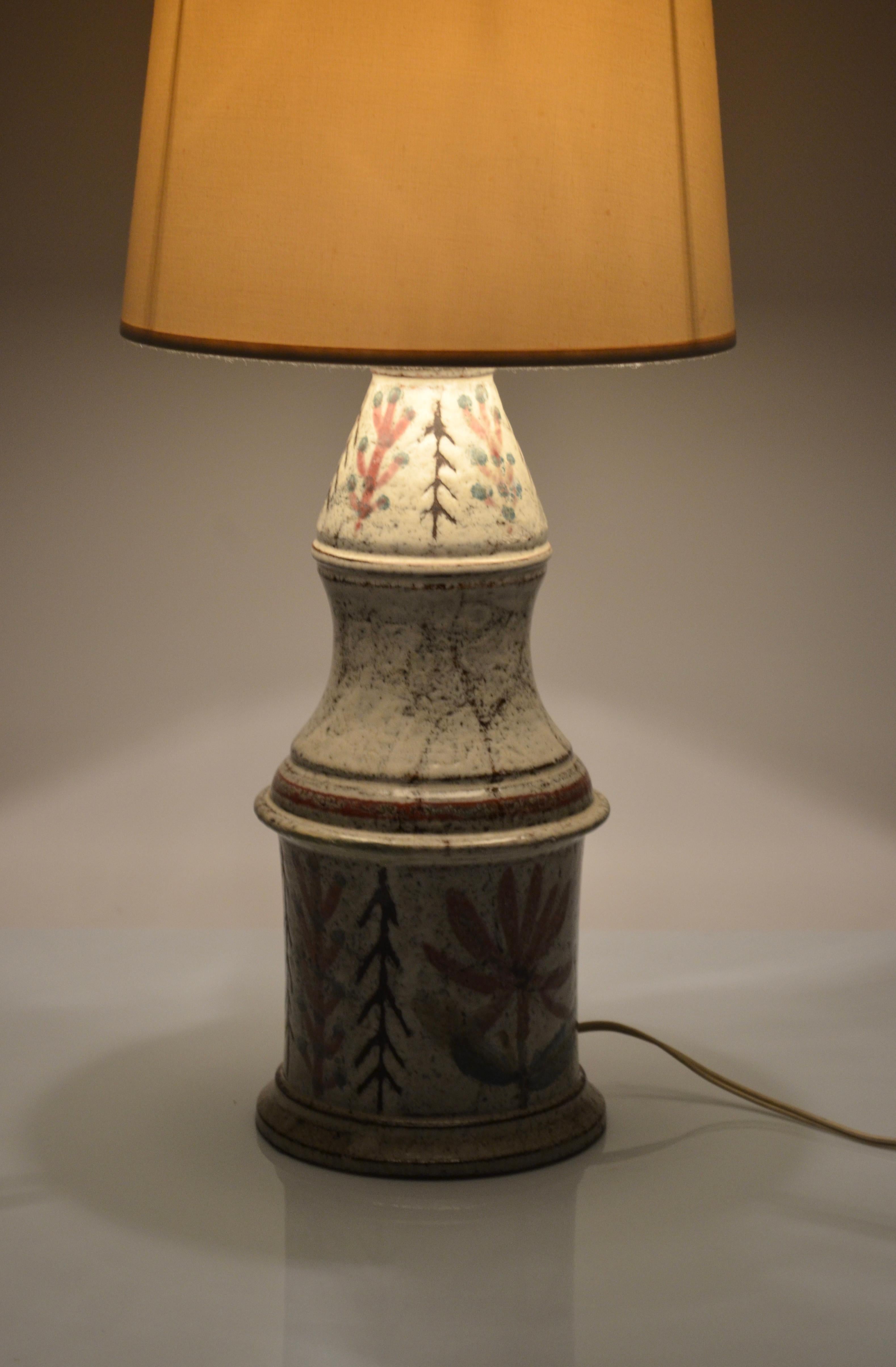 Ceramic Table Lamp by Gustave Reynaud from atelier Le Mûrier, France, 1950s For Sale 4