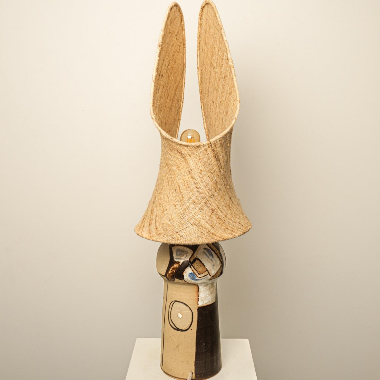 Ceramic Table Lamp by Hanne G. Salamon, 1970 For Sale 3
